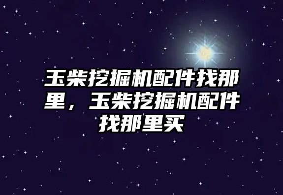 玉柴挖掘機配件找那里，玉柴挖掘機配件找那里買