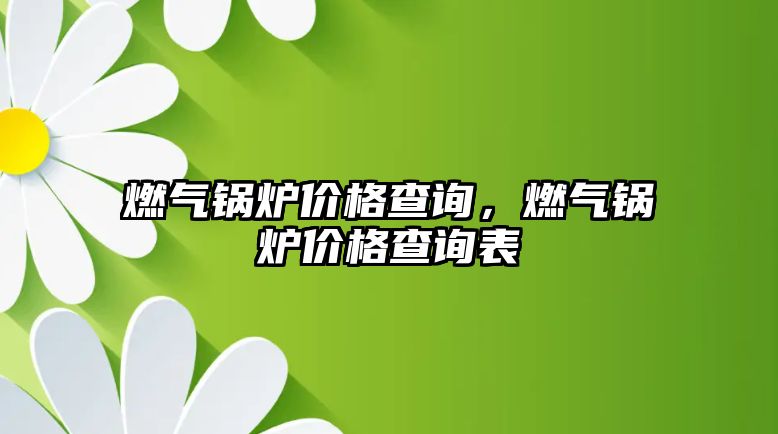 燃?xì)忮仩t價格查詢，燃?xì)忮仩t價格查詢表