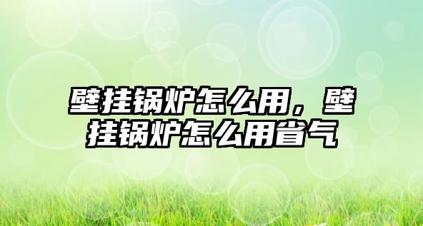 壁掛鍋爐怎么用，壁掛鍋爐怎么用省氣