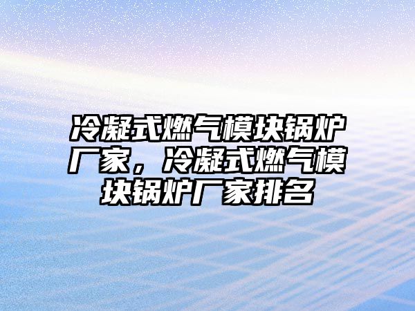 冷凝式燃?xì)饽K鍋爐廠家，冷凝式燃?xì)饽K鍋爐廠家排名