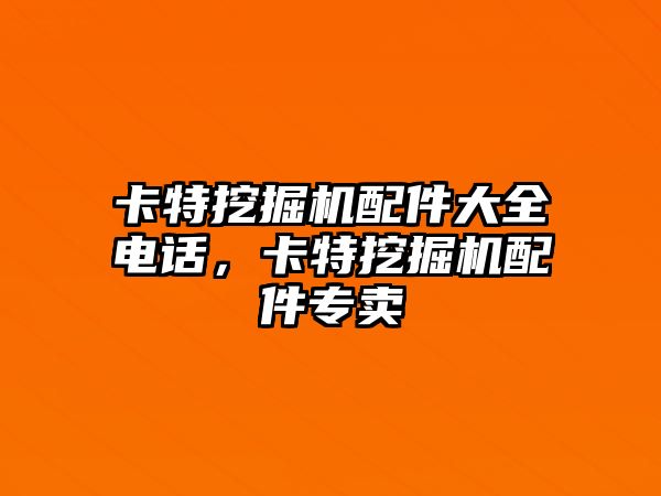 卡特挖掘機配件大全電話，卡特挖掘機配件專賣