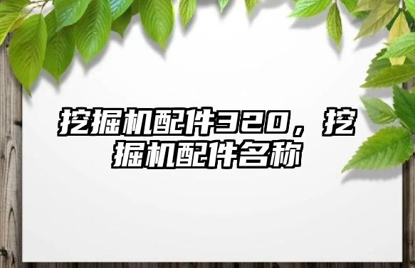 挖掘機配件320，挖掘機配件名稱