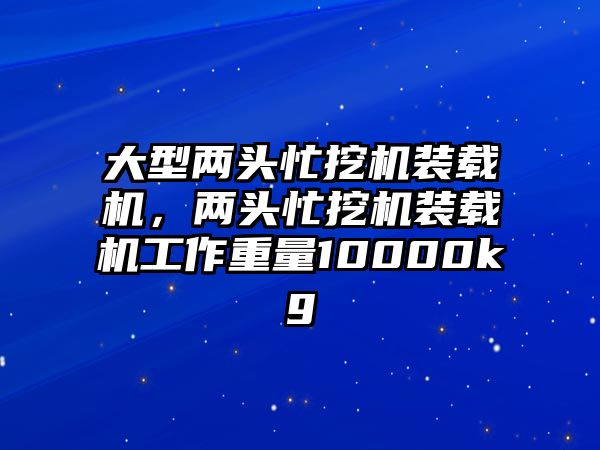 大型兩頭忙挖機(jī)裝載機(jī)，兩頭忙挖機(jī)裝載機(jī)工作重量10000kg