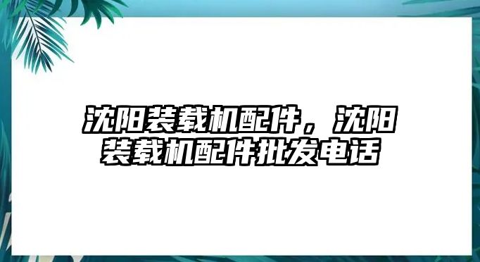 沈陽(yáng)裝載機(jī)配件，沈陽(yáng)裝載機(jī)配件批發(fā)電話