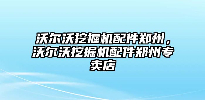 沃爾沃挖掘機配件鄭州，沃爾沃挖掘機配件鄭州專賣店