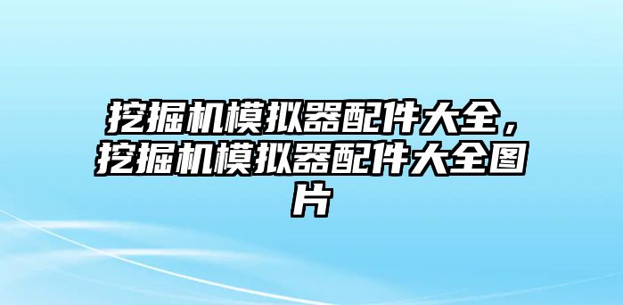 挖掘機模擬器配件大全，挖掘機模擬器配件大全圖片