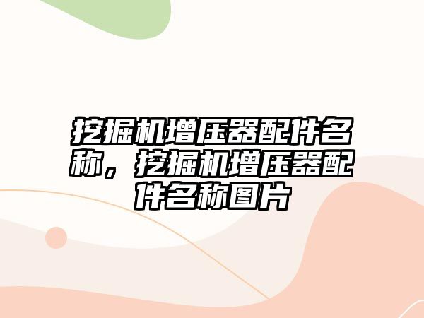 挖掘機增壓器配件名稱，挖掘機增壓器配件名稱圖片