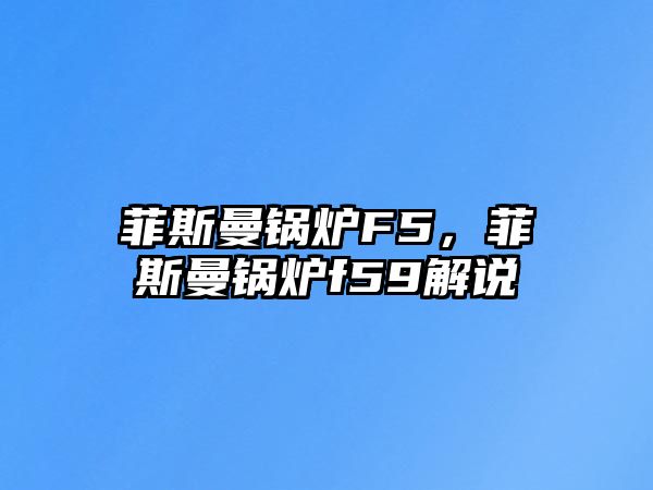 菲斯曼鍋爐F5，菲斯曼鍋爐f59解說