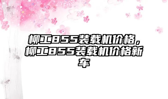 柳工855裝載機(jī)價(jià)格，柳工855裝載機(jī)價(jià)格新車