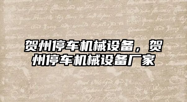 賀州停車機(jī)械設(shè)備，賀州停車機(jī)械設(shè)備廠家