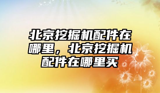 北京挖掘機配件在哪里，北京挖掘機配件在哪里買