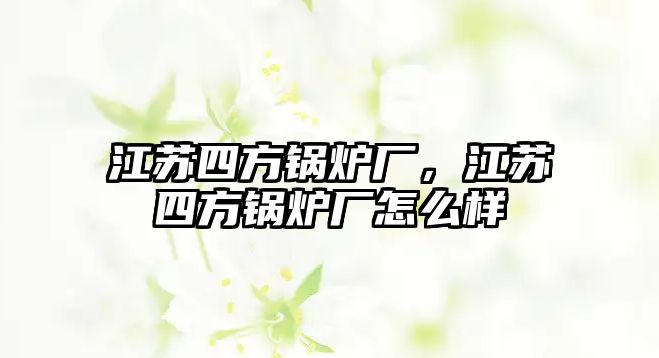 江蘇四方鍋爐廠，江蘇四方鍋爐廠怎么樣