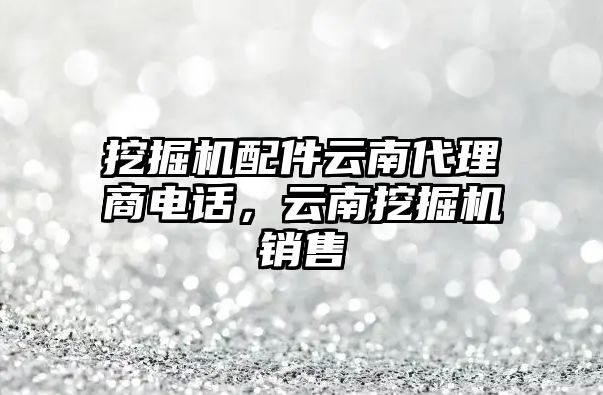 挖掘機配件云南代理商電話，云南挖掘機銷售