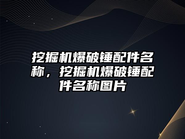 挖掘機爆破錘配件名稱，挖掘機爆破錘配件名稱圖片