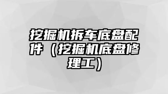 挖掘機(jī)拆車底盤配件（挖掘機(jī)底盤修理工）