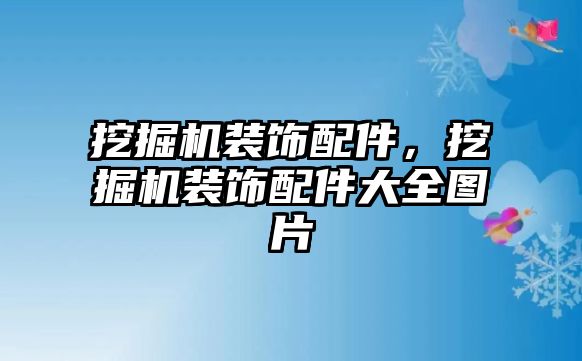 挖掘機裝飾配件，挖掘機裝飾配件大全圖片