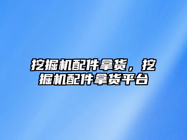 挖掘機配件拿貨，挖掘機配件拿貨平臺