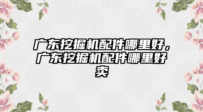 廣東挖掘機(jī)配件哪里好，廣東挖掘機(jī)配件哪里好賣