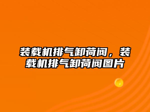 裝載機排氣卸荷閥，裝載機排氣卸荷閥圖片