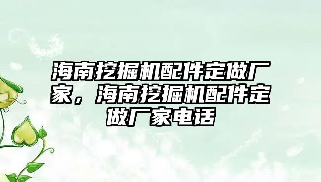 海南挖掘機配件定做廠家，海南挖掘機配件定做廠家電話