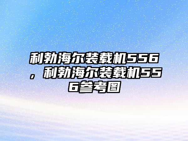 利勃海爾裝載機(jī)556，利勃海爾裝載機(jī)556參考圖