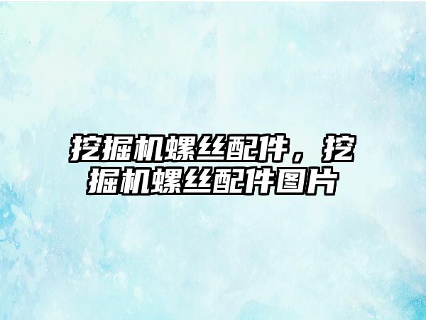 挖掘機螺絲配件，挖掘機螺絲配件圖片