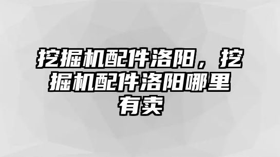 挖掘機配件洛陽，挖掘機配件洛陽哪里有賣