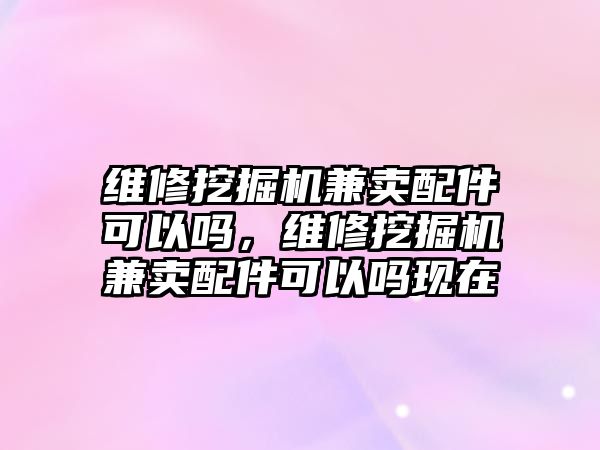 維修挖掘機兼賣配件可以嗎，維修挖掘機兼賣配件可以嗎現(xiàn)在