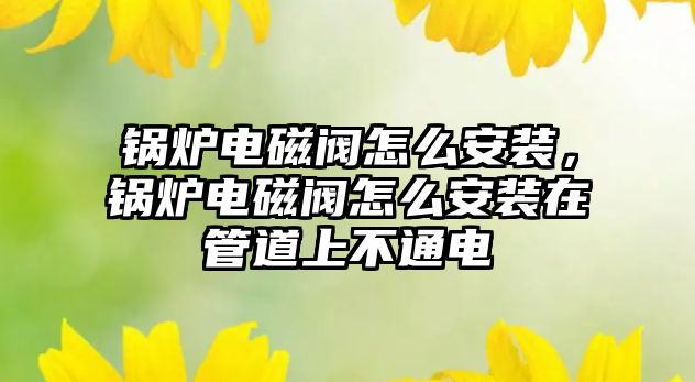 鍋爐電磁閥怎么安裝，鍋爐電磁閥怎么安裝在管道上不通電