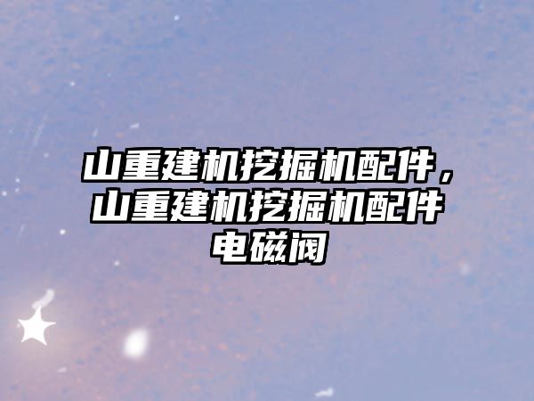 山重建機挖掘機配件，山重建機挖掘機配件電磁閥