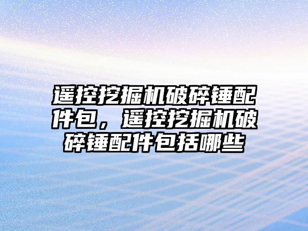 遙控挖掘機破碎錘配件包，遙控挖掘機破碎錘配件包括哪些