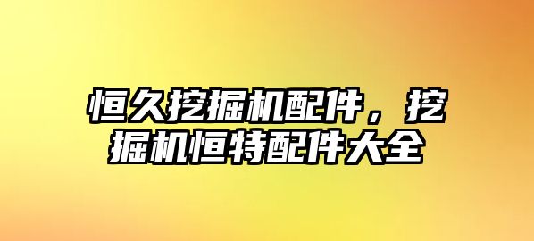 恒久挖掘機配件，挖掘機恒特配件大全