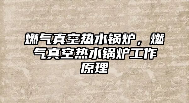 燃?xì)庹婵諢崴仩t，燃?xì)庹婵諢崴仩t工作原理