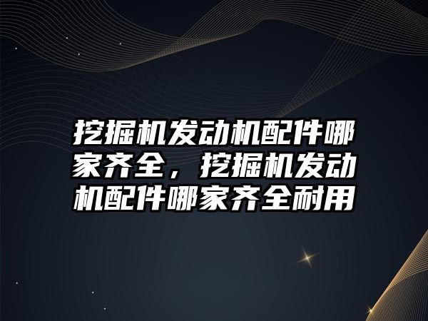 挖掘機發(fā)動機配件哪家齊全，挖掘機發(fā)動機配件哪家齊全耐用