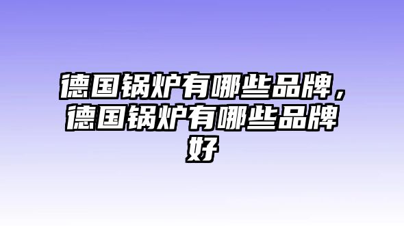 德國(guó)鍋爐有哪些品牌，德國(guó)鍋爐有哪些品牌好