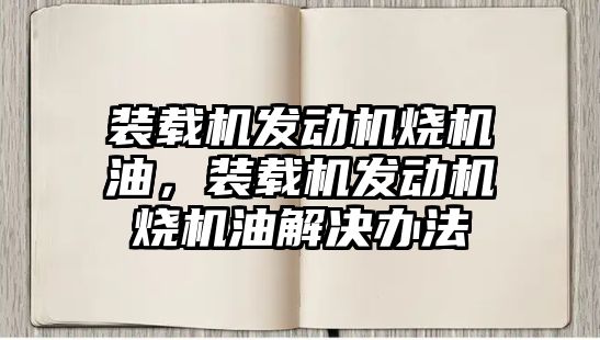 裝載機發(fā)動機燒機油，裝載機發(fā)動機燒機油解決辦法