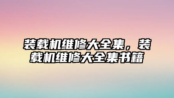 裝載機維修大全集，裝載機維修大全集書籍