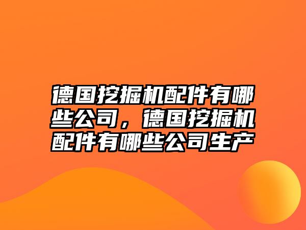 德國挖掘機配件有哪些公司，德國挖掘機配件有哪些公司生產(chǎn)