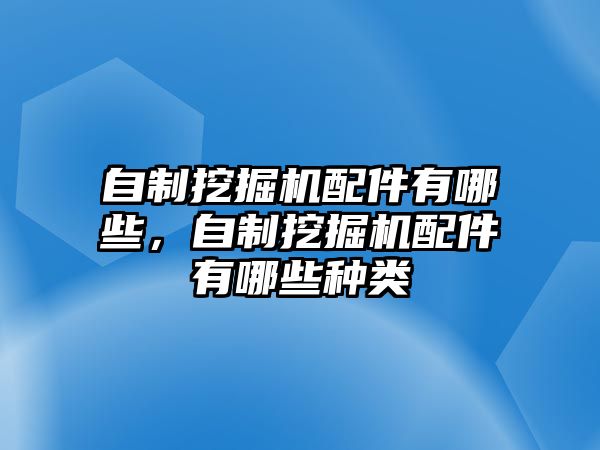 自制挖掘機配件有哪些，自制挖掘機配件有哪些種類