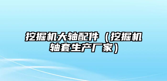 挖掘機(jī)大軸配件（挖掘機(jī)軸套生產(chǎn)廠家）