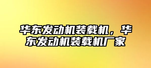 華東發(fā)動機(jī)裝載機(jī)，華東發(fā)動機(jī)裝載機(jī)廠家