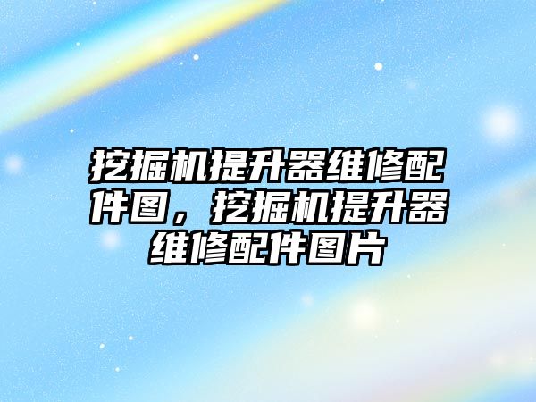 挖掘機提升器維修配件圖，挖掘機提升器維修配件圖片