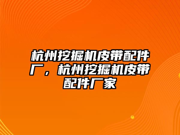 杭州挖掘機皮帶配件廠，杭州挖掘機皮帶配件廠家