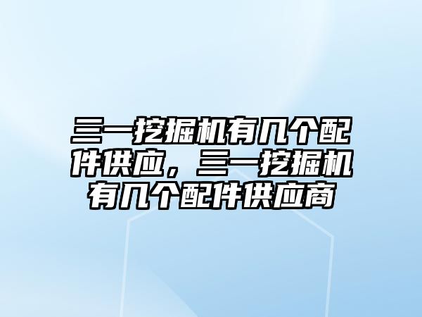 三一挖掘機有幾個配件供應(yīng)，三一挖掘機有幾個配件供應(yīng)商