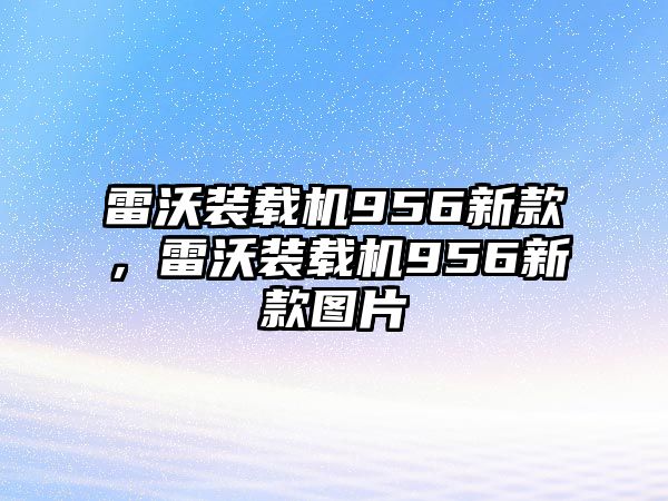 雷沃裝載機(jī)956新款，雷沃裝載機(jī)956新款圖片