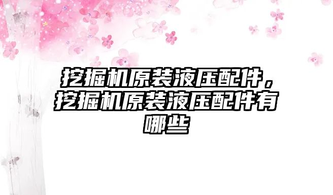 挖掘機原裝液壓配件，挖掘機原裝液壓配件有哪些