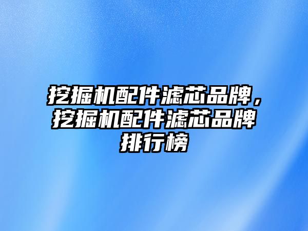 挖掘機配件濾芯品牌，挖掘機配件濾芯品牌排行榜