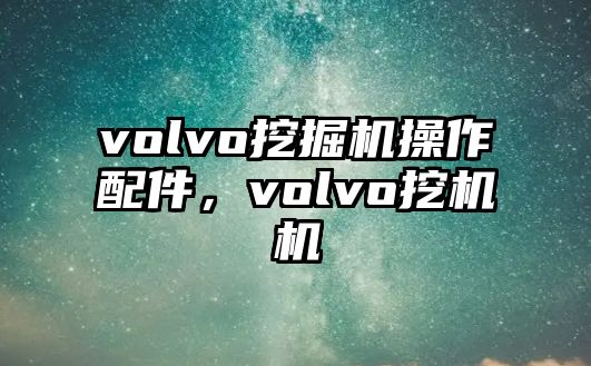 volvo挖掘機(jī)操作配件，volvo挖機(jī)機(jī)