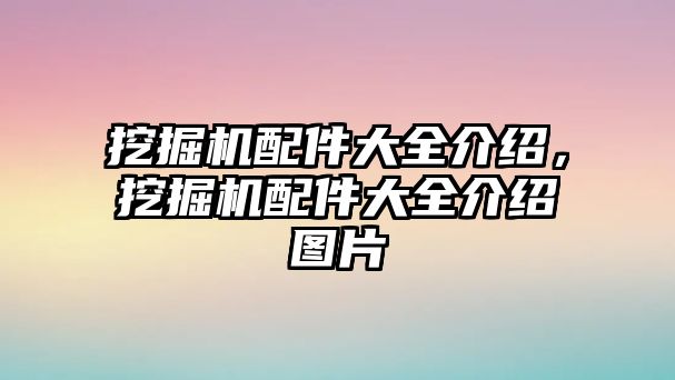 挖掘機(jī)配件大全介紹，挖掘機(jī)配件大全介紹圖片