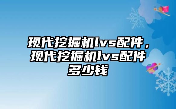 現(xiàn)代挖掘機lvs配件，現(xiàn)代挖掘機lvs配件多少錢